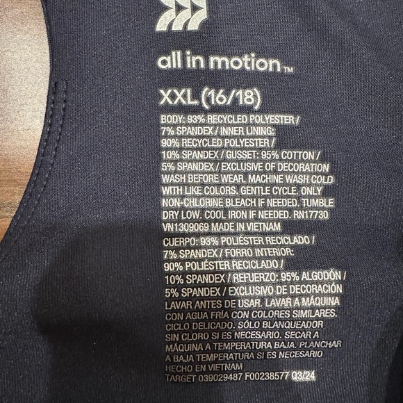 All in Motion Navy Blue Sleeveless Kids Dress size XXL (16/18) - Picture 6 of 10